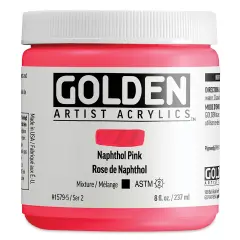 Golden Heavy Body Acrylic Paint - Naphthol Pink, 237 ml Jar