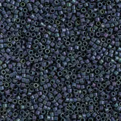 Miyuki Delica 50g Metallic Glass Beads, 11/0 Violet AB Mat DB1054