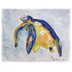 Betsy Drake Blue Sea Turtle Left Place Mat Set of 4
