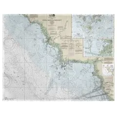 Betsy Drake Crystal River to Horseshoe Point, FL Nautical Map Place Mat Set of 4