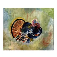 Betsy Drake Colorful Turkey Throw Multicolor