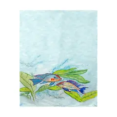 Betsy Drake Pair of Fish Beach Towel Multicolor