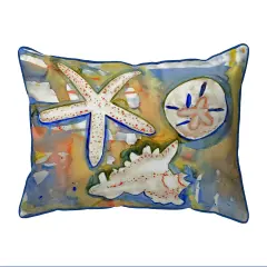 Betsy Drake Beach Treasures Extra Large 20 X 24 Indoor / Outdoor Pillow