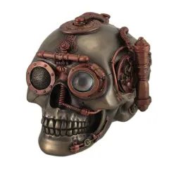 Steampunk Skull with Secret Drawer Trinket Box