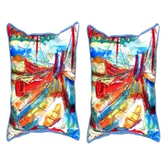 Pair of Betsy Drake Betsy&rsquo;s Marina Small Indoor/Outdoor Pillows 11X 14