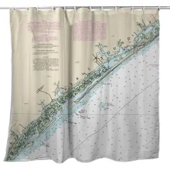Betsy Drake New River Inlet to Cape Fear Topsail NC Shower Curtain