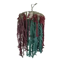 Pink and Blue Dip Dyed Boho Cotton Macrame Dream Catcher