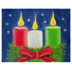Betsy Drake Christmas Candles Place Mat Set of 4