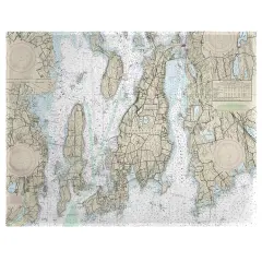 Betsy Drake Narragansett Bay, RI Nautical Map Place Mat Set of 4
