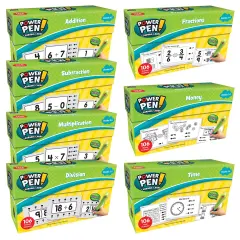 Kaplan Early Learning Company Power Pen Learning Math Quiz Cards - Set of 7