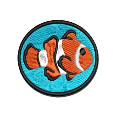 Clownfish Clown Fish Multi-Color Embroidered Iron-On or Hook & Loop Patch Applique