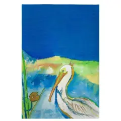 Betsy Drake White Pelican Guest Towel