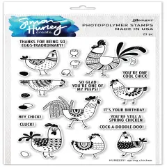 Simon Hurley create. Clear Stamps 6"X9"-Spring Chicken