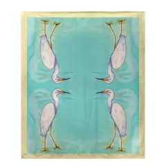 Betsy Drake Snowy Egret Throw Blanket