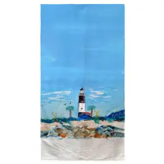 Betsy Drake Tybee Lighthouse, GA Beach Towel Multicolor