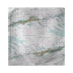 Betsy Drake Miami to Marathon & FLorida Bay, FL Nautical Map Beach Towel