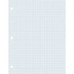 Graphing Paper, White, 2-sided, 1/4" Quadrille Ruled 8-1/2" x 11", 500 Sheets