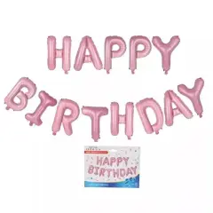 Kitcheniva Happy Birthday Foil Letter Balloons Party Decor 16" 13 Pcs Pink