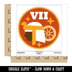 The Chariot Tarot Card Waterproof Vinyl Phone Tablet Laptop Water Bottle Sticker Set - 5 Pack