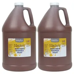 Little Masters&reg; Washable Tempera Paint, Brown, Gallon, Pack of 2