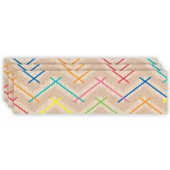 Krafty Pop Colorful Kraft Chevron EZ Border, 48 Feet Per Pack, 3 Packs