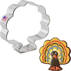 Ann Clark Front Facing Turkey Cookie Cutter, 3.75"