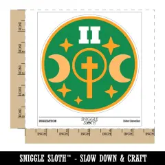 The High Priestess Tarot Card Waterproof Vinyl Phone Tablet Laptop Water Bottle Sticker Set - 5 Pack