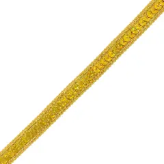 20 yards of LexSingle Row Starlight Hologram Sequin with Sparkle Edge Trim | 20 yard cut Gold