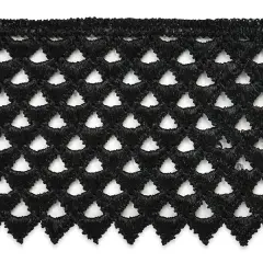 10 yards of Extended Magdalena Lace Trim 3" | 10 yard cut Black