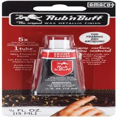 Amaco Rub 'n Buff Metallic Wax Finish .5oz-Ebony