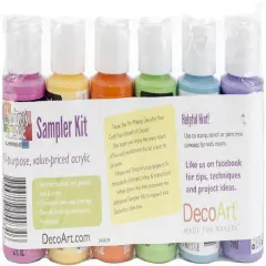 DecoArt Crafter's Acrylic Value Pack 6/Pkg-Brights