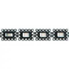 10 yards of Glass Rhinestone Trim | 10 yard cut Black