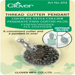 Clover Thread Cutter Pendant-Antique Silver