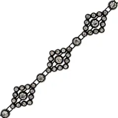 10 yards of Diamond Shape Rhinestone Trim - SS18+SS9 | 10 yard cut Black