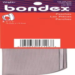 Bondex Iron-On Patches 5"X7" 2/Pkg-Light Gray