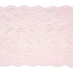 10 Yards of Brea 5 1/2" Stretch Raschel Lace Trim | 10 yard cut Light Pink