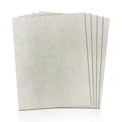 FabricLA | 9x12 inches Glitter Acrylic Felt Fabric Sheets | 1.6mm Thick 5 pieces white