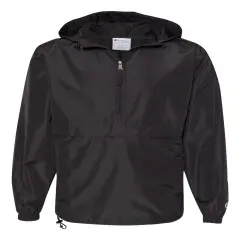 Champion&reg; Hooded Packable Quarter-Zip Jacke Black