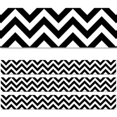 Black Chevron EZ Border, 48 Feet, 3 Packs