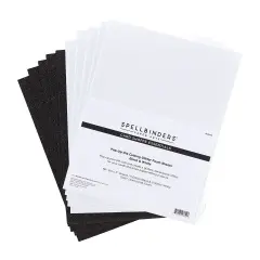 Spellbinders Glitter Foam Sheets 8.5"X11" 10/Pkg-Black & White