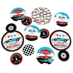 Big Dot of Happiness Let's Go Racing - Racecar - Baby Shower or Race Car Birthday Party Giant Circle Confetti - Party D&eacute;cor - Large Confetti 27 Count