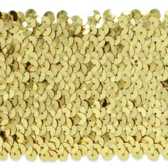 10 yards of 8 Row Sequin Stretch | 10 yard cut Gold