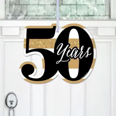 Big Dot of Happiness We Still Do - 50th Wedding Anniversary - Hanging Porch Anniversary Party Outdoor Decorations - Front Door Decor - 1 Piece Sign