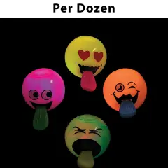 Light-Up Pop-Out Tongue Bouncy Balls - 12 Pc.