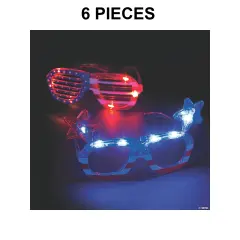 Patriotic Light-Up Glasses - 6 Pc.