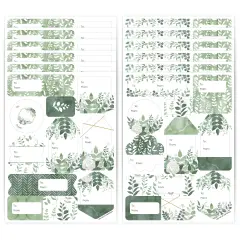 Big Dot of Happiness Boho Botanical - Assorted Greenery Party Gift Tag Labels - To and From Stickers - 12 Sheets - 120 Stickers
