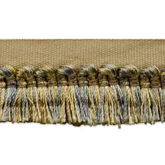 10 Yards of Heavy Premium Cut Fringe - Acorn Multi | 10 yard cut Yellow/ Blue