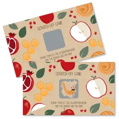 Big Dot of Happiness Rosh Hashanah - New Year Party Game Scratch Off Cards - 22 Ct