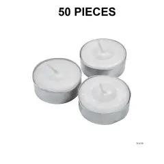 White Tea Light Candles - 50 Pc.