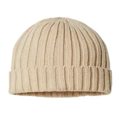Atlantis Headwear&reg; Sustainable Cable Knit Cuffed Beanie Light beige